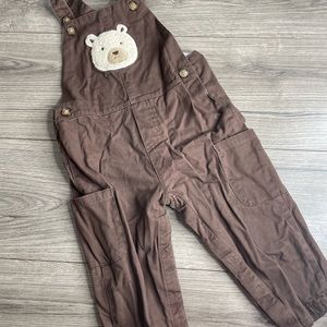 Carter’s Brown Soft Bear Overalls Size 18 Months